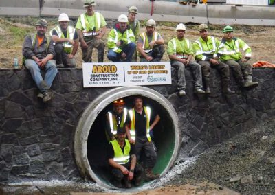Sewer rehabilitation project successfully completed group picture of the team
